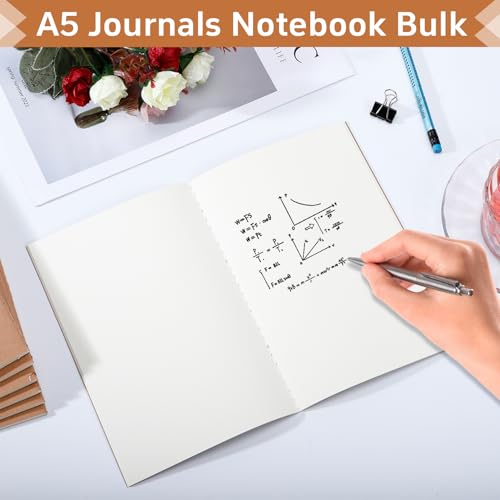 Carnet de notes A5 pour ne plus perdre vos mémos de bureau, lot de 24 kraft blancs