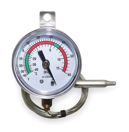 Analog Panel Mt Thermometer, -40 to 60F