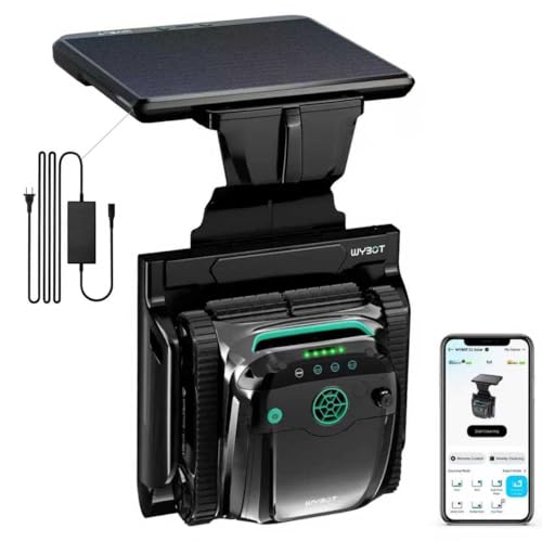(2025 Upgrade) WYBOT S2 Solar Robotic Pool Cleaner, Dual Charging Modes, Auto-Return Charging, Enhanced Scheduled & Area Cleaning, 3D Adsorption System, App Support, In-Ground Pools up to 3,229 Sq.Ft