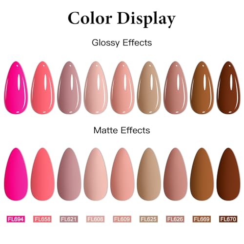 Set de 12 esmaltes en gel tonos rosas y nude miniatura 5