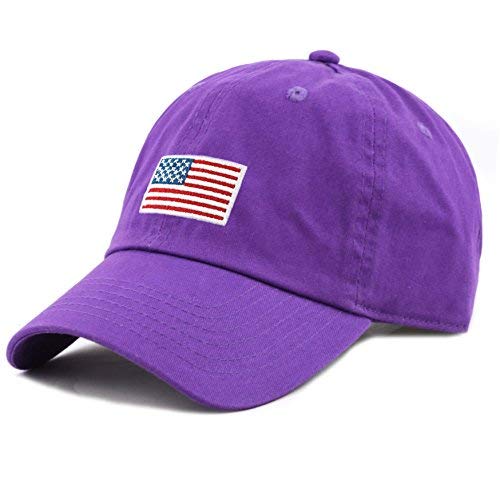 Image of USA Flag & Embroidery Premium 100% Cotton Low Profile Adjustable Baseball Dad Cap