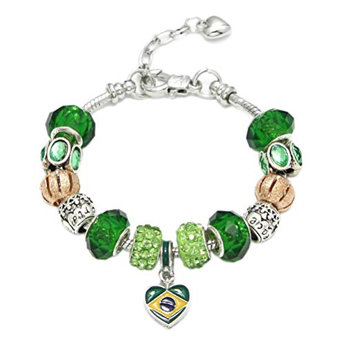 Preisvergleich Produktbild nobrand Weihnachten Silber Kristall Charm Armbänder Armreifen für Frauen DIY Schmuck 22Cm