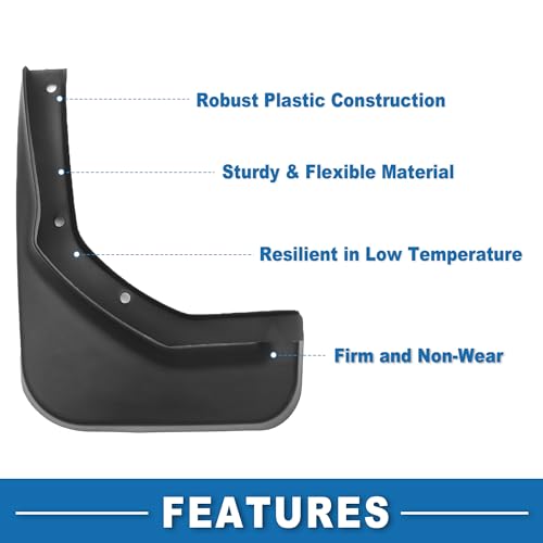 Image of Mud Flap Splash Guard with Mount Accessories Front & Rear Side Mud Guard for Ford Escape S Plus 2013-2014 (Set of 4)