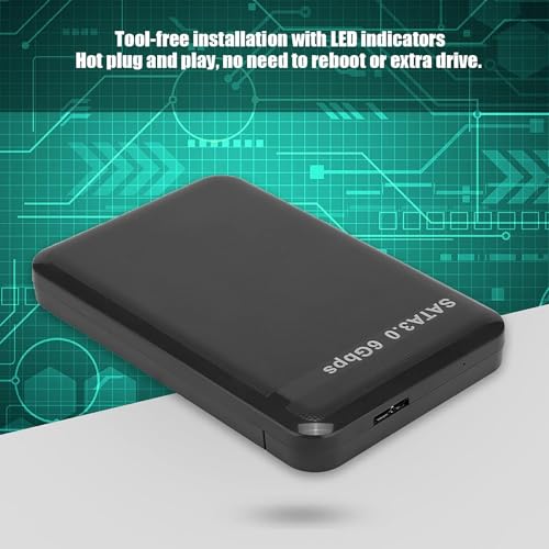 Caja externa USB 3.0 para disco duro 2.5 pulgadas negra miniatura 5