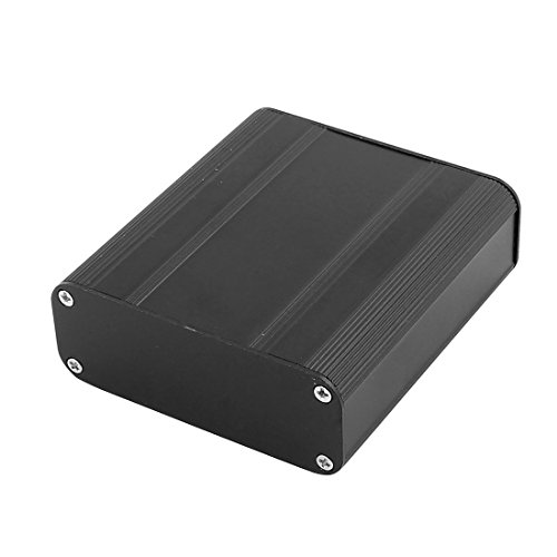 Caja para conectores y adaptadores de aluminio negro 73x66x25 mm miniatura 1