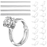 20 Stück Ringverkleinerer Unsichtbar Silikon Ring Verkleinerung für Breite Ringe Unsichtbarer Ringgrößenversteller für lose Ringe Männer und Frauen, Ring Kleiner Machen