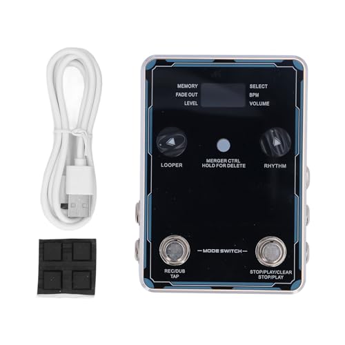 Pédale effet looper guitare en aluminium durable avec boîte à rythmes intégrée
