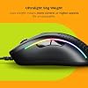 Glorious Gaming - Superlight Wired PC Gaming Mouse with Honeycomb Shell, 6 Programmable Buttons, RGB Lighting & PTFE Skates - Model D 2, Matte Black
