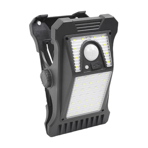 Foco solar con sensor de movimiento para iluminar vallas de patio y acampadas