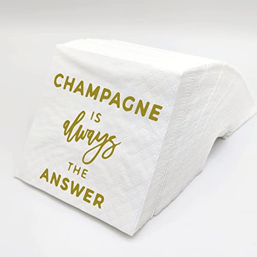 SharkBliss �u���C�_���V�����[ �J�N�e���i�v�L�� 100���p�b�N �S�[���h�V�����p�� Is Always The Answer �E�F�f�B���O���n�[�T�� �f�B�i�[ �o�`�F���[�e�[�u������ 2�w 5x5�C���` (Champagne Is Always