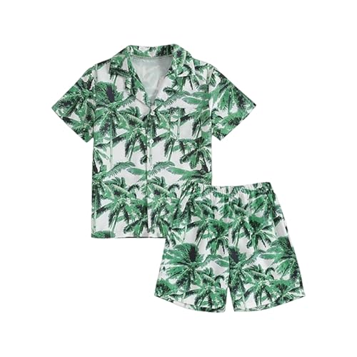 Ensemble d'été garçon haut de gamme chemise et short en tissu premium