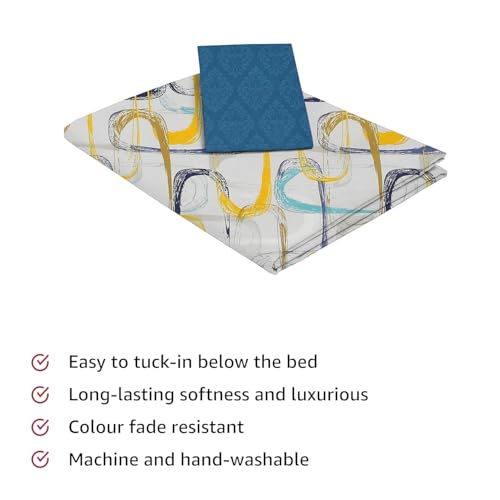 Image of IVAZA Ezyption Cotton Soft and Warm Mix N Match Bedsheet Set for Single Size Bed Soft Durable bedsheet with1 Pillow Cover Gold Yellow