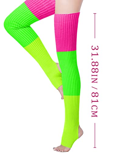 V28 VC80681MIX3 Women Over Knee Cable Knit Ribbed Crochet Long Boot Leg Warmers thumb #2