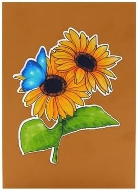 Miniatura 3 de Tarjeta de felicitación 3D de mariposa y girasol desplegable para cumpleaños, solo porque pensar en ti, jubilación, recuperarse, felicitaciones,