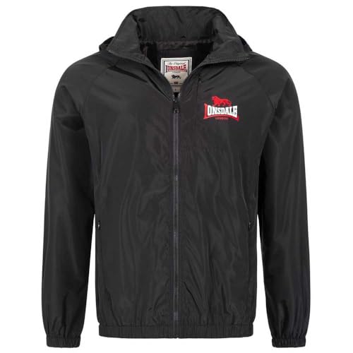 Lonsdale Men's GLENGOLLY Windjacke, Black/Red/White, L