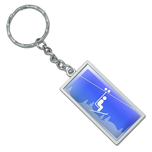 GRAPHICS & MORE Skiing Ski Lift Symbol in Snow Rectangle