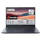 【整備済み品】超軽量 薄型ノートパソコンDynabook G83 / Win11搭載 / 第10世代Core i5 / メモリ16GB / m.2 SSD 256GB / 13.3型FHD(1920x1080) / Webカメラ内蔵/無線LAN/Bluetooth/Type-C/MS Office 2021