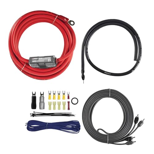 T-Spec V8-AK4 v8 Series 4-Gauge 1,500-Watt Amp Installation Kit with RCA Cables