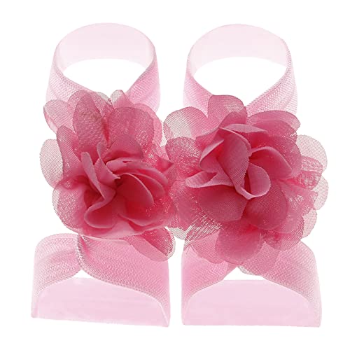 Lot de 22 paires de sandales en mousseline solide pieds nus pour bébé fille nouveau-né bébé fille 31, S, Small Cover