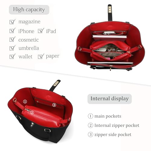 Bolso tote grande para mujer de cuero vegano miniatura 5