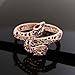 Viennois Snake Bracelets for Women Rose Gold Sexy Rhinestone Open Bangle Cuff Crystal Bracelet Jewelry (Red Eye)