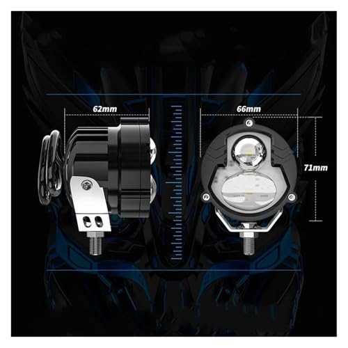 Faros de carretera moto LED doble color para barcos y vehículos todoterreno 2