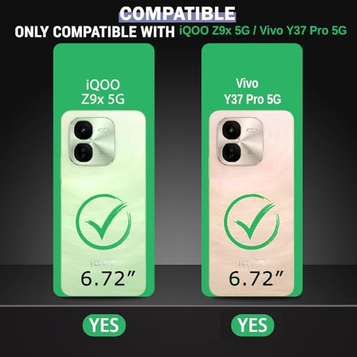 Image of Armor iQOO Z9x 5G Defender Case | Rotating Ring Holder & Kickstand in-Built | Military Grade Armor | 360 Degree Protection Back Cover for iQOO Z9x 5G / Y37 Pro 5G / Y37 Pro 5G (Black)