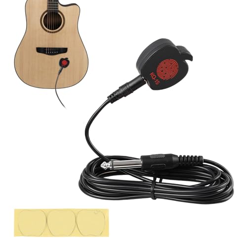 GOGHOST Piezo Contact Pickup - Universal Surface-Mount Guitar Pickups for Acoustic Guitar, Ukulele...