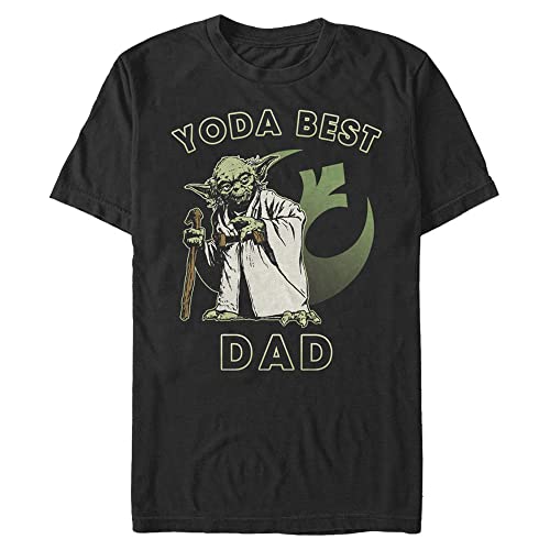 T-shirt Star Wars Yoda Best Dad pour homme - Manches courtes - Noir - Taille XX-Large
