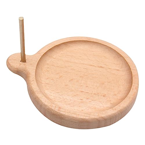 Healeved Yarn Spinner Holder Bead Disc Spool Frame Beads Weaving Tray Wooden Beading Tray Jewelry Making Tool