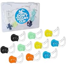 Linwnil 10Pcs/Box Swimming Nose Clips for Children Age 7+ and Adults, Waterproof with Silica Gel