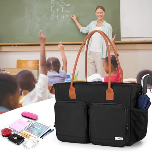 Bolso tote grande CURMIO para maestras, negro miniatura 3