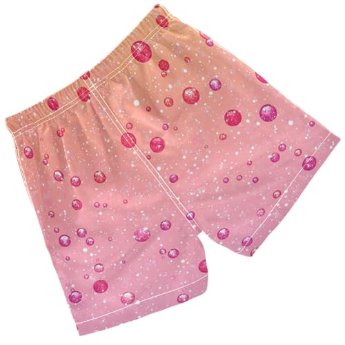 Pigsaly Boys Swim Trunks Pink Oeange Apricot Gradient Flashing Glitter Boys Board Shorts Swimsuit Swimwear Bathing Suit S2