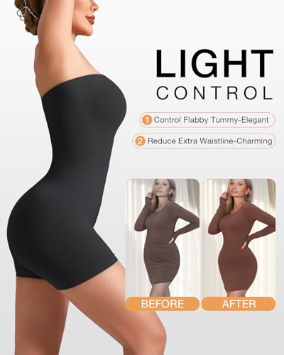 Image of Strapless Shapewear for Women Seamless Shapewear Tummy Control Strapless Bodysuit