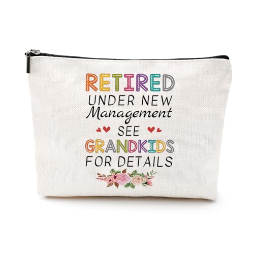 Retirement Gifts for Women, Retirement Gift for Woman, Inspirational Makeup Bag Coworker Leaving Gifts Cosmetic Bag Retired Gifts for Women Retirees Grandma Mom Mothers Day Christmas Birthday Gifts