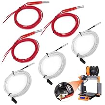 Heater Cartridge & Thermistor Kit for Prusa i3 MK3/MK3S+,24V 40W Heating Tube Element + High Temp Sensor with Thermal Shield,3D Printer Hotend Parts Accessories 6pcs