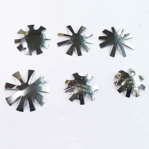 6 peças de aparador de borda de manicure de unhas de prata módulo de placa DIY, cortador de gel de l