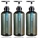 Hilloly Shampooflaschen 500ml Reiseflasche 3pcs Leere Pumpflaschen Kunststoff Seifenspender Flaschen für Bad Nachfüllbare Pumpflaschen für Flüssigseife Shampoo Conditioner Duschgel Hotel Home Spender
