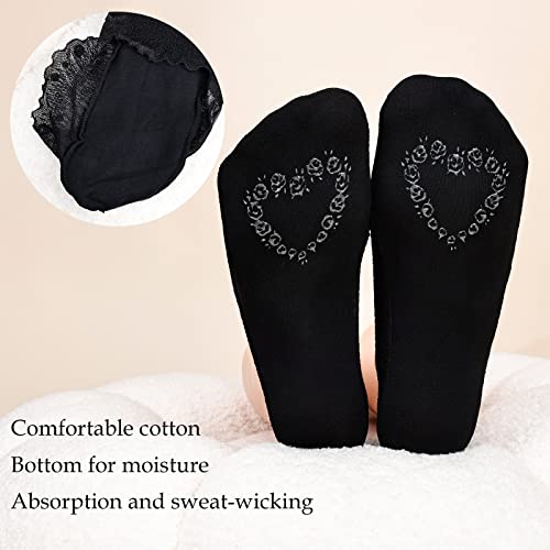 Bivolu Womens Lace No Show Thin Socks Cute Breathable Mesh Socks Non Slip Low Cut Invisible Flats Socks For Women Girls 8 Pack Size 5-8 #TOP2