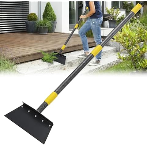 Garden Cleaning Shovel, Multifunctional Flat Shovel Floor Scraper Manual Weeder, 74" Long Handle Ice Chopper Snow Shovel Spade, Heavy Duty Garden Tool for Lawn Edging, Scraping, Ice Removal Cover