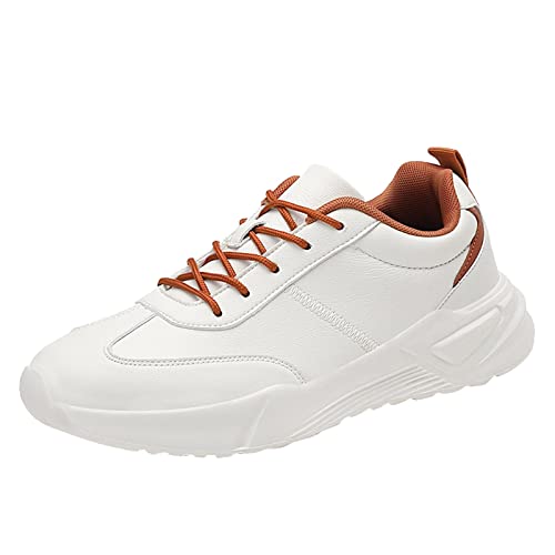 Chaussures de marche homme en maille et cuir lacet souple grande taille