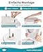 Calmwaters® Toilettendeckel mit Absenkautomatik, WC Sitz einfache Montage, bis 250 kg, Made in EU, aus antibakteriellem Duroplast, 2 Befestigungsarten, abnehmbar, Klobrille oval, Klodeckel Weiß