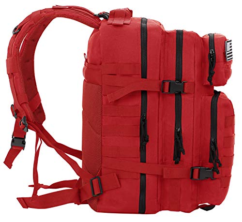 Luckin Packin Military Tactical Backpack For Men Women Army 3 Day Assault Pack Molle Bag With Laptop Compartment Red #TOP3