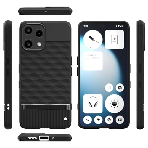Image of Shockproof Case Compatible with Nothing Phone (3a) Lite 5G | Full Camera Protection | TPU Flexible Back Cover for Nothing Phone (3a) Lite 5G (Matte Black)