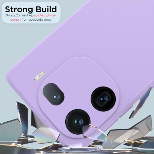 Image of Outlouders Back Cover for iQOO 12 5G | Camera Protection | Durable Soft Matte Silicone Bumper Case (Purple)