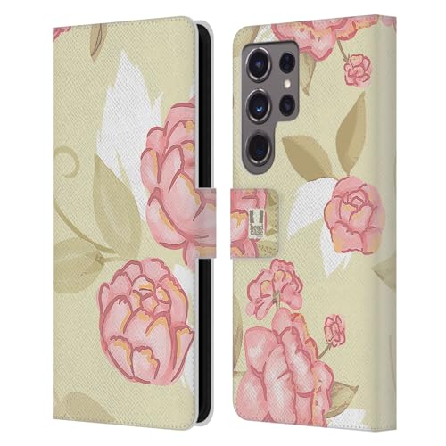 Funda de cuero Samsung Galaxy S24 Ultra Head Case Designs Rosas