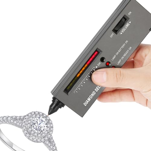 Diamant Tester Gerät Edelstein Prüfgerät Diamantprüfer Kompakter Led-Diamanttester Mit Pu-Gehäuse, Audioanzeige, Einfache Kalibrierung Für Schmuck-Präzisionswerkzeuge, Kleine Testplattform