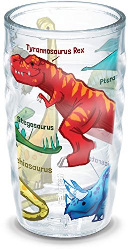 Tervis Copo isolado de dinossauros, tampa ondulada de 283 g, transparente - Tritan