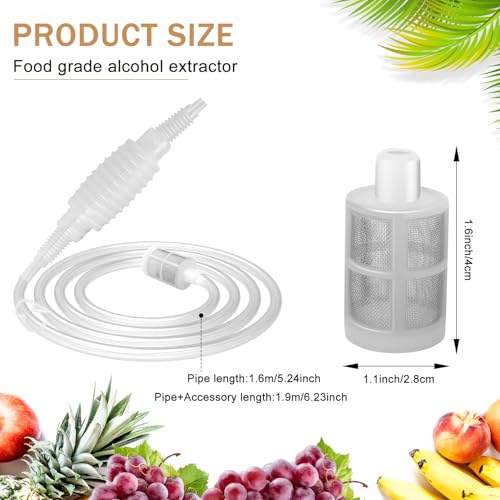 Image of TecoKart Brewing Making Tool Siphon Pump Home Brew Syphon Tube Pipe Hose 1.6m Wine Beer Making Filter Tool Wine Making Supplies Portable Water Pump for Liquid Transfer