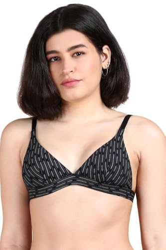 Image of &Circus PureSoft True Fit Triangle Non Padded Bra for Women | Deep Neck Plunge Bra for Women | Triangle Low Coverage Bra